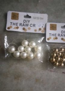 Golden Beads And Pearls