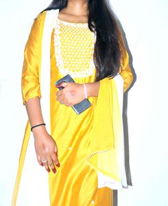 Yellow Embroidered Salwar Kameez