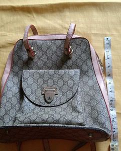 Grey and Pink Bag pack