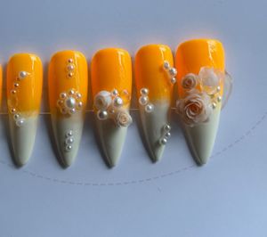 Princess 3D Floral Press-on Nails