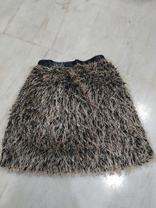 Faux Fur Mini Skirt