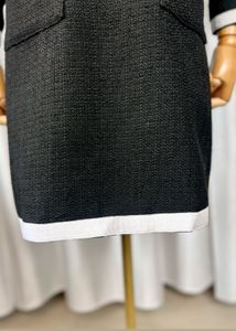Chic Black &amp; White Tweed Dress