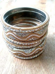 White Stone Bangle