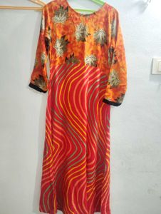 Floral Print 5 Kurti Plaza Legins And Duptta