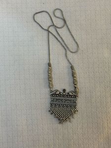 Silver Tone Statement Necklace- Diwali or weddings
