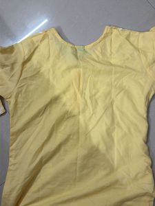 Yellow Embroidered Kurta