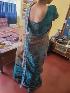 NEW SAREE WITH MATCHING BLOUSE