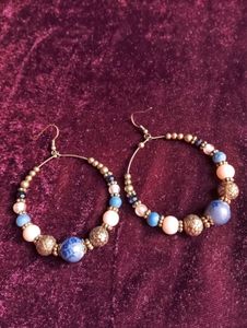 Beaded Hoop Earrings