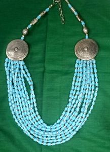 Blue And Silver Multilayer Bohomian Necklace