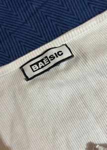 White Zip-Up Long Sleeve Top