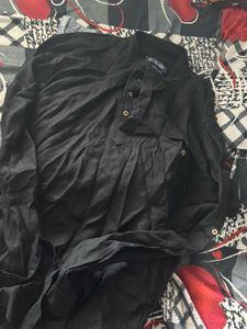 Men's Black Kurta