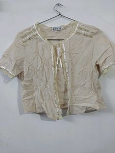 Cottagecore Short Shrug With Lace
