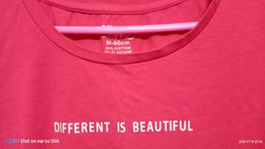 Pink &#39;Different Is Beautiful&#39; Tee