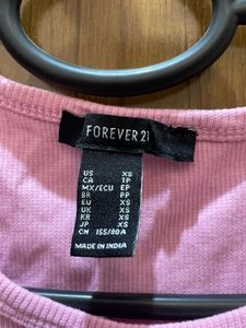 FOREVER 21 Pink Embroidered TankTop