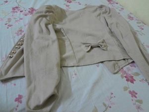 Elegant Beige Flower Blazer