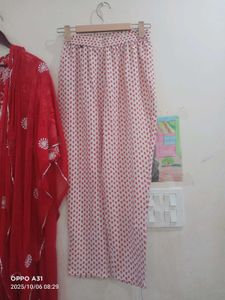 Red Printed Kurta Set