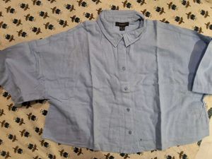 Cropped Light Blue Shirt