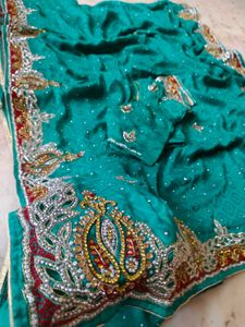 heavy work saree 😍 with blouse available
