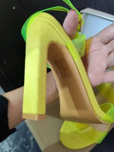 Neon green heels