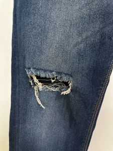 Ripped Dark Wash Denim Jeans