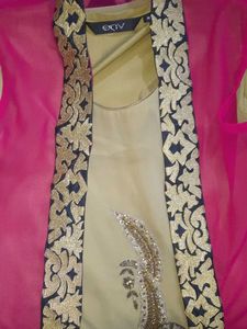 Elegant Embroidered Sleeveless Kurti