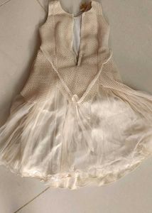 Beige Flower Girl Dress