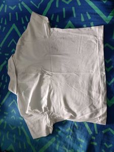 Women White Crop Tshirt
