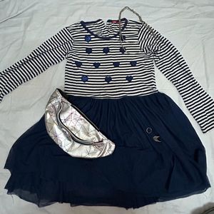 Cute Striped Girls Dress