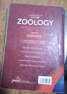 Zoology PLUS ONE Handbook Based On SCERT&amp;CBSE