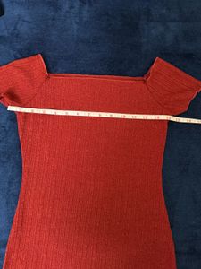 Shein Off Shoulder Lettuce Dress