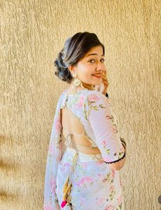 Ready To wear Floral Print Saree with Blouse