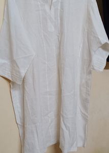 White Cotton Tunic Top