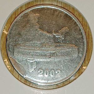 2002 50 Paise Extra Metal Error Coin