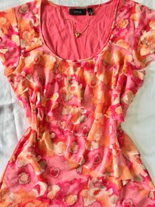 Sunset Petal Frill Top