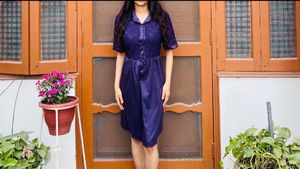 Elegant Purple Lace Dress