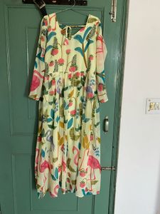 Pristino Women Floral Print Anarkali Kurta