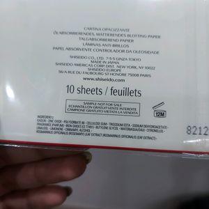 Imported Shiseido Oil-Contral Blotting Paper with a free pouch