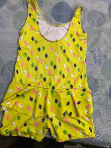 Cute Yellow Swimsuit for 4-6; years girl