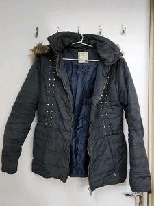 Navy Blue Padded Jacket