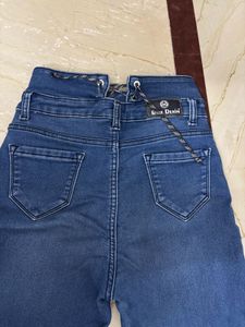 Stylish Blue Denim Jeans with adjustable string