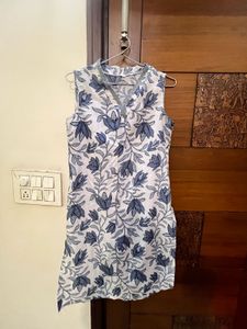 Blue and White Floral Suit Set