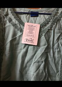 Light Green Embroidered Kurti