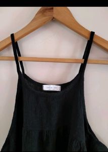 Elegant Black Tiered Korean Top