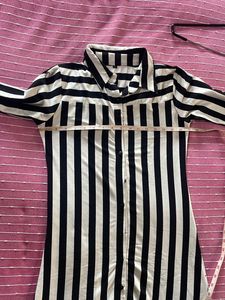 Black And Wite Stripe Dress