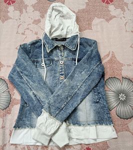 Denim Jacket With Cap
