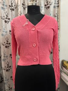 Pink Knit Cardigan