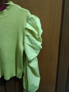 Yellow Puff Sleeve Top