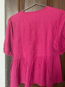 Beautiful Side Note Pink Top