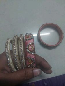 Handmade Beaded Bangles - Set of 5