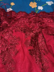 Limited Offer And availability Burgundy Lace Dress